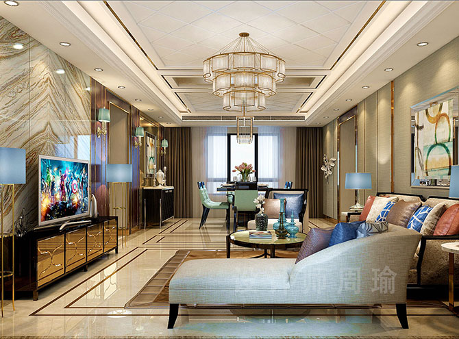 外国黄色草比视频世纪江尚三室两厅168平装修设计效果欣赏